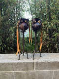 Rare! Vintage Leather Tapaderos - Antique Hooded Leather Stirrups
