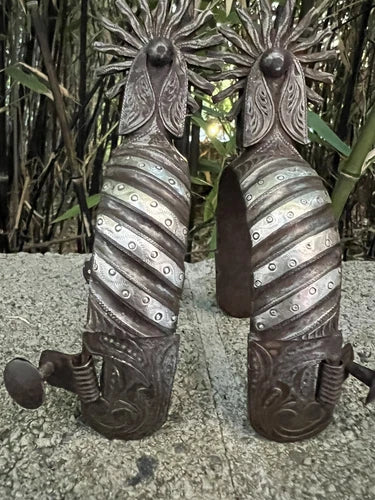 1800's Antique Hand Forged Metal Cowboy Spurs