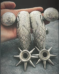 Antique Mexican Silver Spurs Western Charro Cowboy Heavy Made