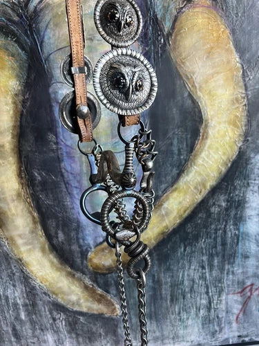 Sterling silver Owl bridle
