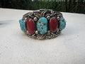 JASON LIVINGSTON Native American Indian Turquoise Sterling Silver Bracelet
